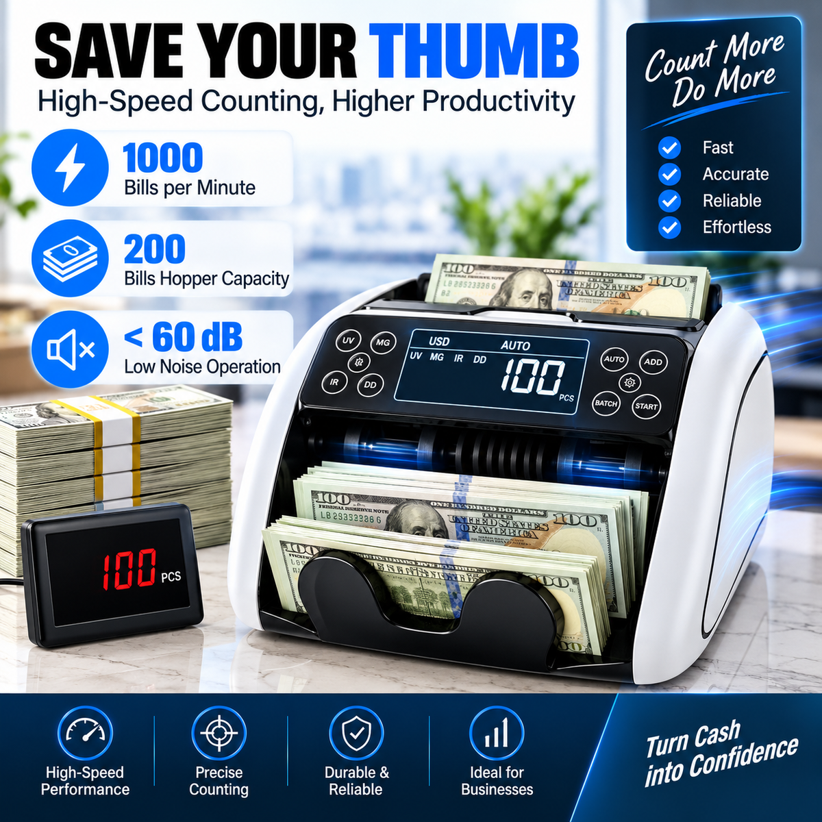 Professional High-Speed Money Counter