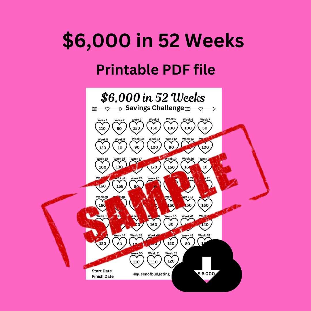 $6,000 in 52 Weeks
