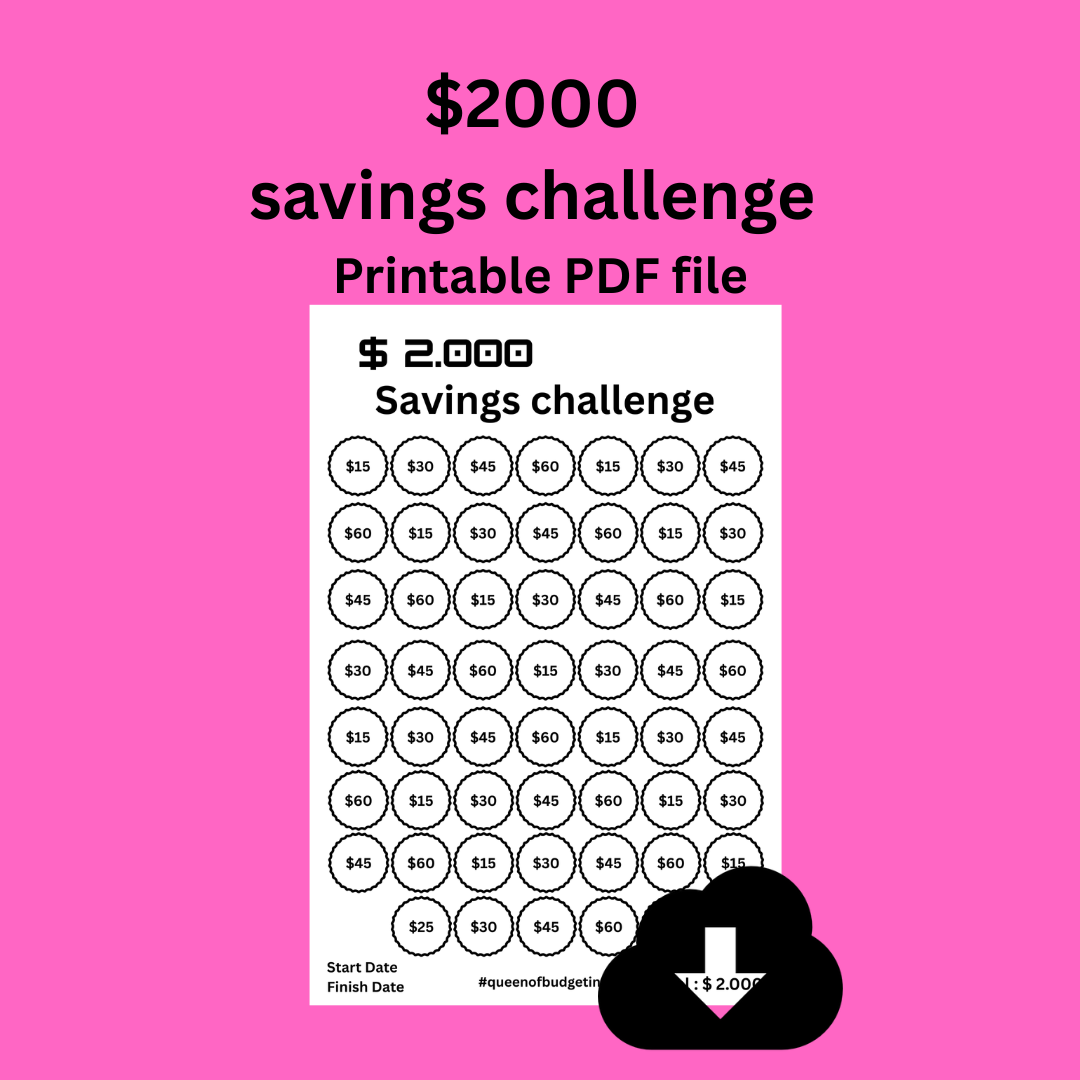 $2000 Savings challenge