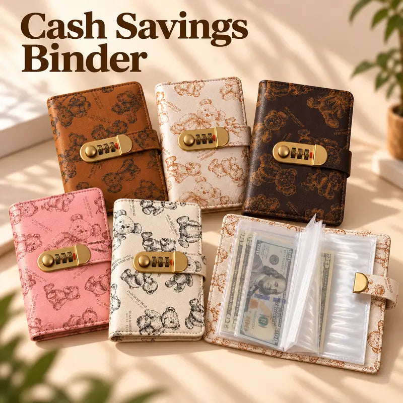 Lockable Accounting Savings Notebook -Budget Planner & Monthly Bill Organizer