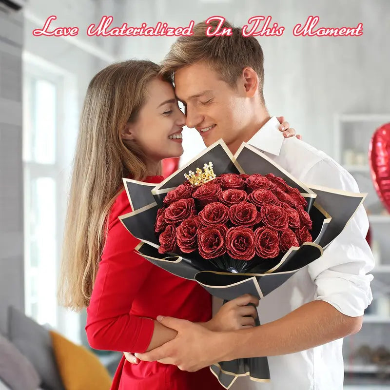 Glitter Rose Bouquet Gift
