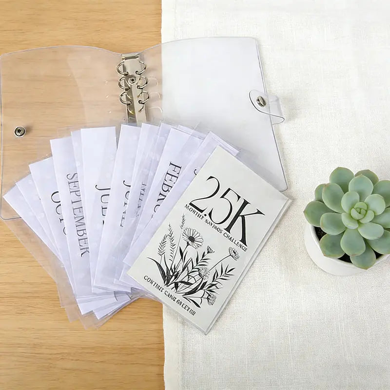 Ultimate 12 Month Savings Challenge Binder with Cash Envelopes