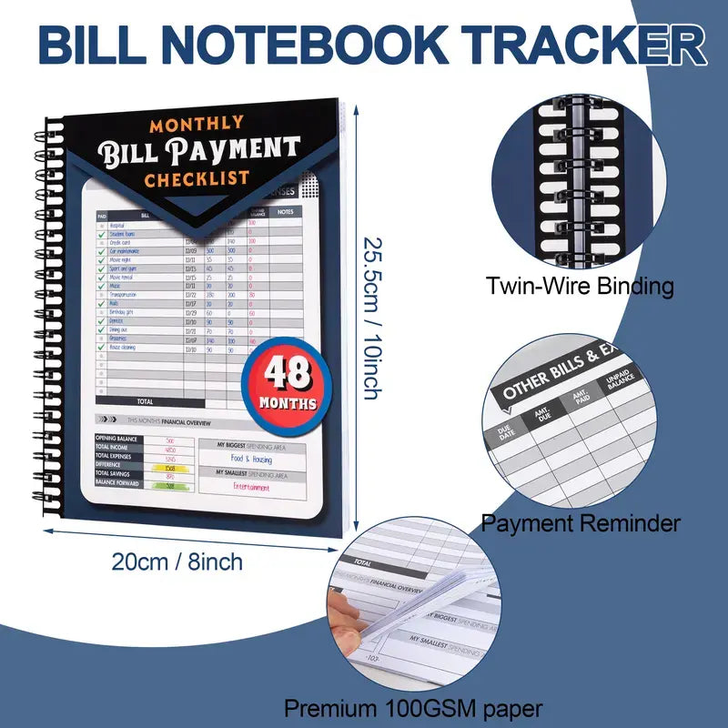 Monthly Bill Payment Checklist (Tracker Notebook)