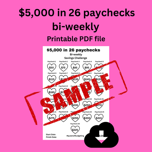 $5,000 in 26 paychecks bi-weekly