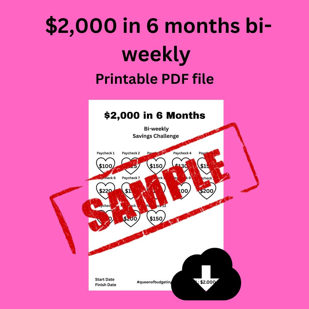 $2,000 in 6 months bi-weekly