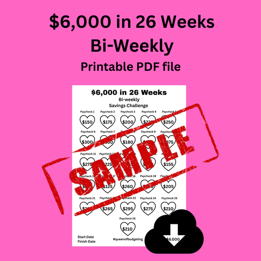 $6,000 in 26 Weeks Bi-weekly