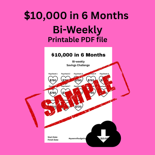 $10,000 in 6 Months Bi-Weekly