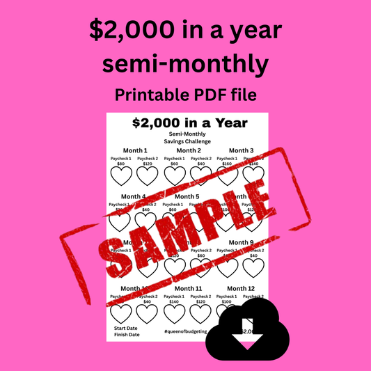 $2,000 in a year semi-monthly