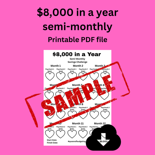 $8,000 in a Year Semi-Monthly