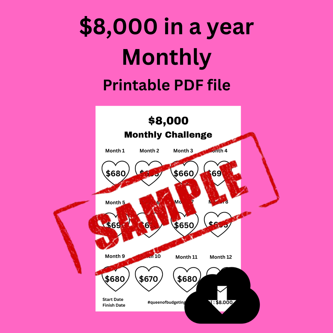 $8,000 in a year Monthly