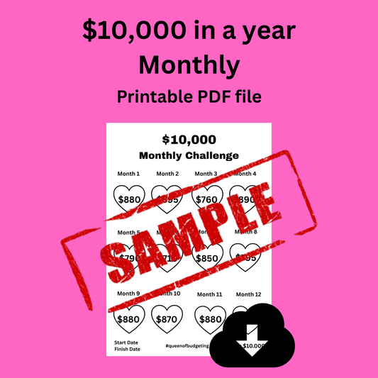 $10,000 in a year Monthly