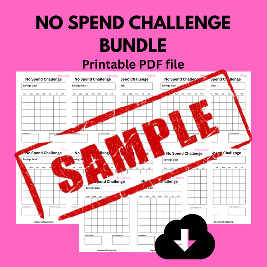 No-Spend Savings Challenge Bundle – Money Saving & Budget Tracker