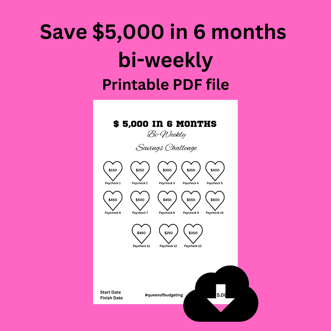 $5,000 in 6 months Bi-Weekly