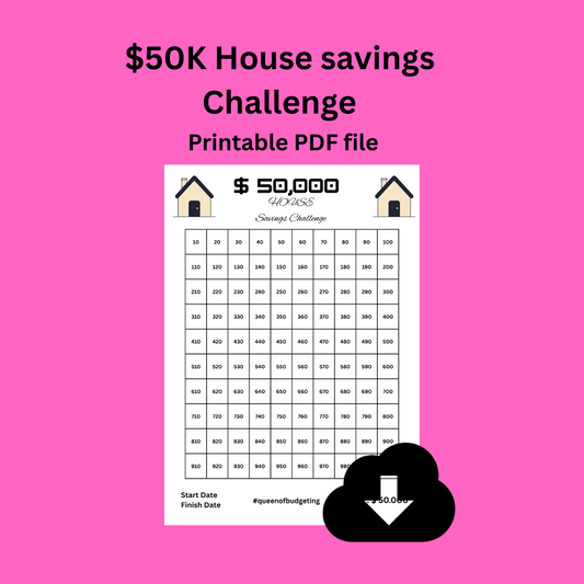 $50.000K House savings challenge