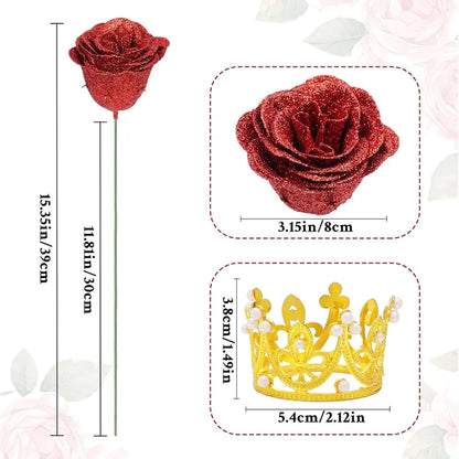 Glitter Rose Bouquet Gift